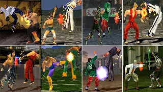 tekken 3 all players all 10 hit combo gameplay 4k 60fps