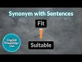 Synonyms of Fit - Suitable English synonyms words Example of synonym words