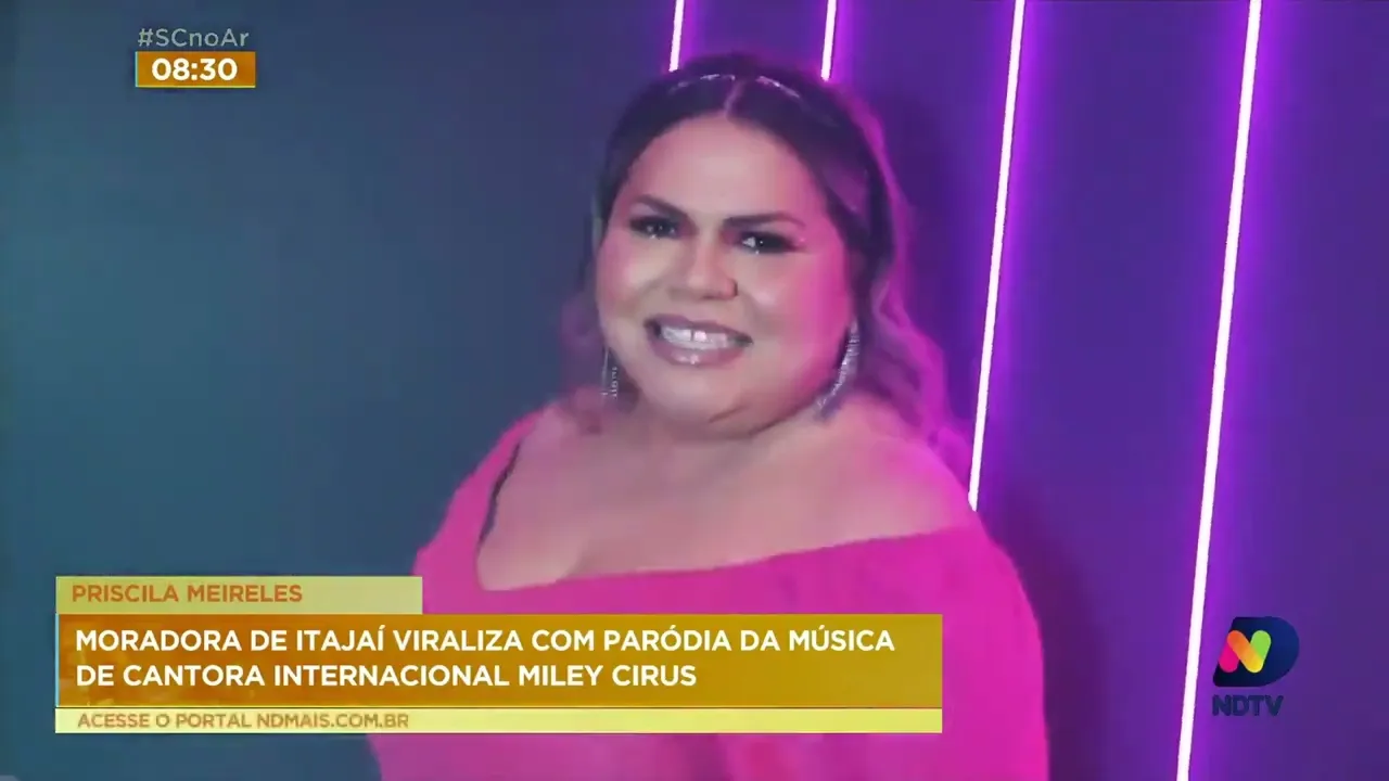 Cantora piauense mora em Itajaí e conta detalhes sobre a criação de paródia da música de Miley Cirus