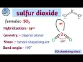 Bond angle molecular geometry of SO2 sulfur dioxide by khushboo yadav