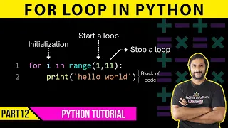 For Loop in Python Python Tutorial for Beginners in tamil How to write a for loop in python