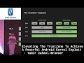 Elevating The TrustZone To Achieve A Powerful Android Kernel Exploit Tamir Zahavi Nullcon Goa 2022