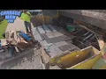 Trash Truck Collecting Heavy Bulk Waste Rearloader POV 4K