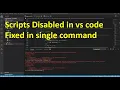 running scripts is disabled on this system ng serve vs code error