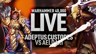 Will a Revenant Titan be enough to defeat the Custodes? - Aeldari vs New Custodes | 40k Live battle.