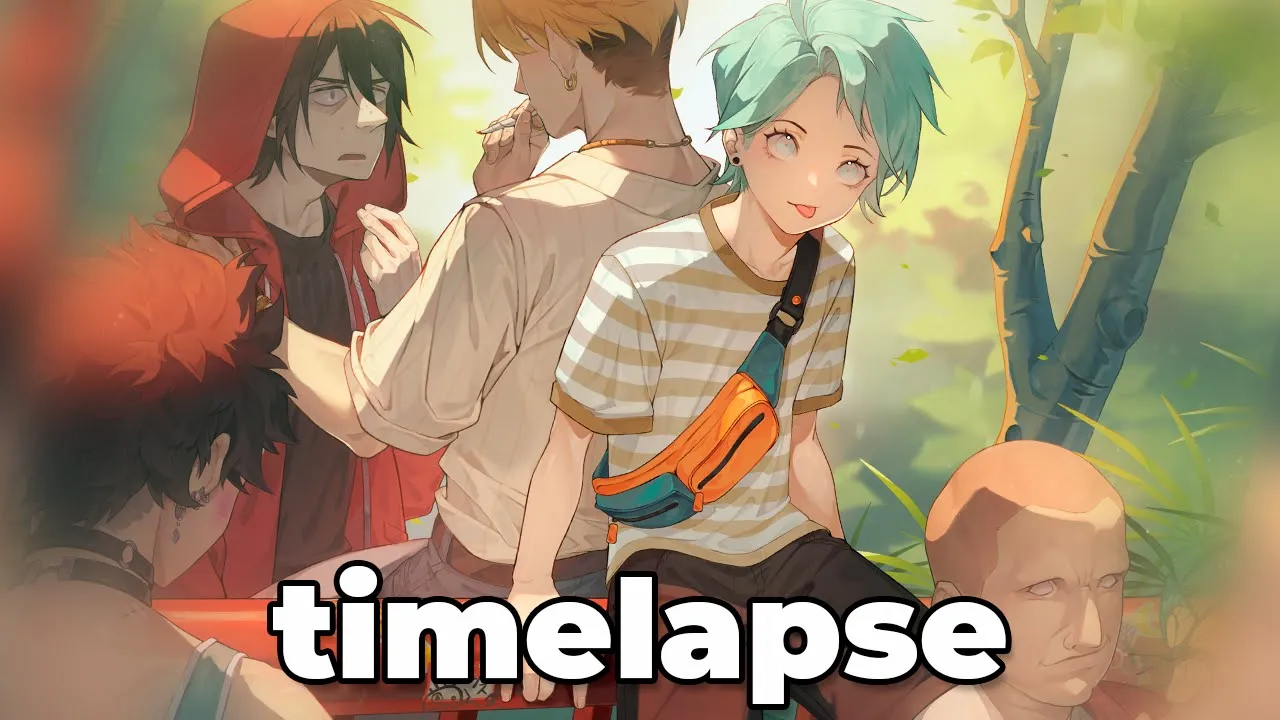 Timelapse 男子 Illustration