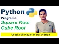 Square Root and Cube Root Python Programs Edutainment