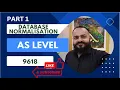 AS Level Computer Science 9618 Chapter 8 Part 1 Database Normalisation