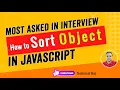 How to Sort Object in JavaScript Interview Question in Hindi