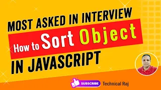 How to Sort Object in JavaScript Interview Question in Hindi