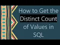 How to Get the Distinct Count of Values in SQL