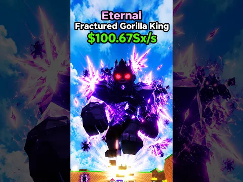 I steal 100SX HUGE limited Fractured Eternal Gorilla King 😱 #roblox #stealanegg