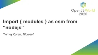 Import modules as esm from nodejs - Tierney Cyren Microsoft