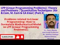 LPP Linear Programming Problems Quantitative Techniques B Com M Com CA Inter
