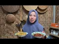 Lagu Masak dua menu untuk makan siang, tempe cabe ijo,pindang balado ,masakan desa 