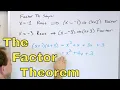 12 - The Factor Theorem Part 1 Factoring Polynomials in Algebra