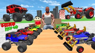 ভয়ংকর JCB Tractor Vs Horror Monster Truck | Horror Car Attack | Indian Bike Driving 3D