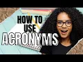 STUDY HACK How To Use Acronyms To Take Amazing Notes