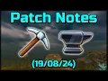 Patch Notes Mining Smithing Fixes 24