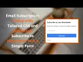 Email Subscription Popup with HTML CSS and JavaScript Step-by-Step Guide