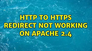 HTTP to HTTPS redirect not working on Apache 2 4 2 Solutions