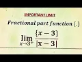 Limits involving fractional part function and absolute value function