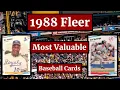 1988 Fleer Baseball Cards - 25 Most Valuable