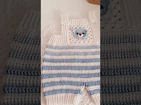 Te Encantara😍Teje Bell0 overol Fácil y Rápido! Nuevo Patrón de Ganchillo👌#crochet #ganchillofacil