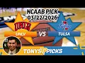 UNLV vs Tulsa Pick 26 NCAAB Pick Prediction