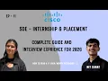 Cisco Internship PPO 2025 DSA Networking SQL Questions Tips Placement Interview Experience