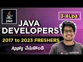 Java Developer for Freshers 3lpa to 4lpa Java Developer Software Jobs
