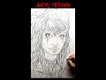 Viking Girl Lineart Drawing