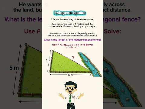 The Hidden 13m Distance (You Didn’t See This!) 🔺 Pythagorean Theorem (Episode 9) #shorts
