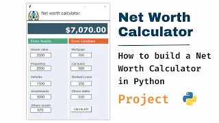 How to build a Net Worth Calculator in Python Python projects