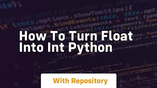 How to turn float into int python