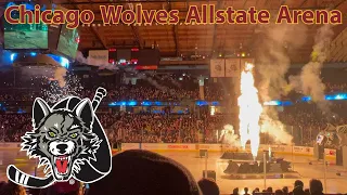 Pyro and Old Time Hockey Chicago Wolves Allstate Arena