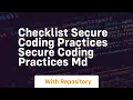 checklist secure coding practices secure coding practices md