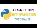 Python Tutorial Int Function in Python HINDI