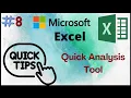 Excel Quick Analysis Tool - Microsoft Excel Tutorial Tips and Tricks