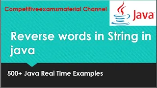 How to reverse words in String in java