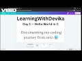 Day 1 Hello World in C C Programming for Beginners
