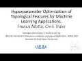 Hyperparameter Optimization of Topological Features for Machine Learning Applications