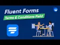 Add Form Terms and Conditions Input Field in WordPress WP Fluent Forms