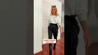 3 Easy Ways To Wear Faux Leather Pants Over 40 