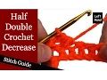 Half Double Crochet Decrease - Left Hand Stitch Guide