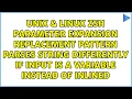 zsh parameter expansion replacement pattern parses string differently if input is a variable