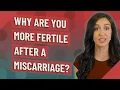 Why are you more fertile after a miscarriage