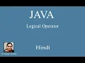 Java Programming Logical Operators Hindi