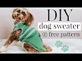 DIY fleece dog sweater FREE PATTERN very easy