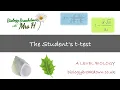 Student s t-test Paired and Unpaired - A Level Biology